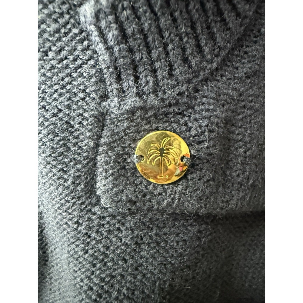 Lilly Pulitzer 100% Cotton Hoodie Pullover Sweater Navy‎ Blue Womens Size Sm F54 - Picture 3 of 4